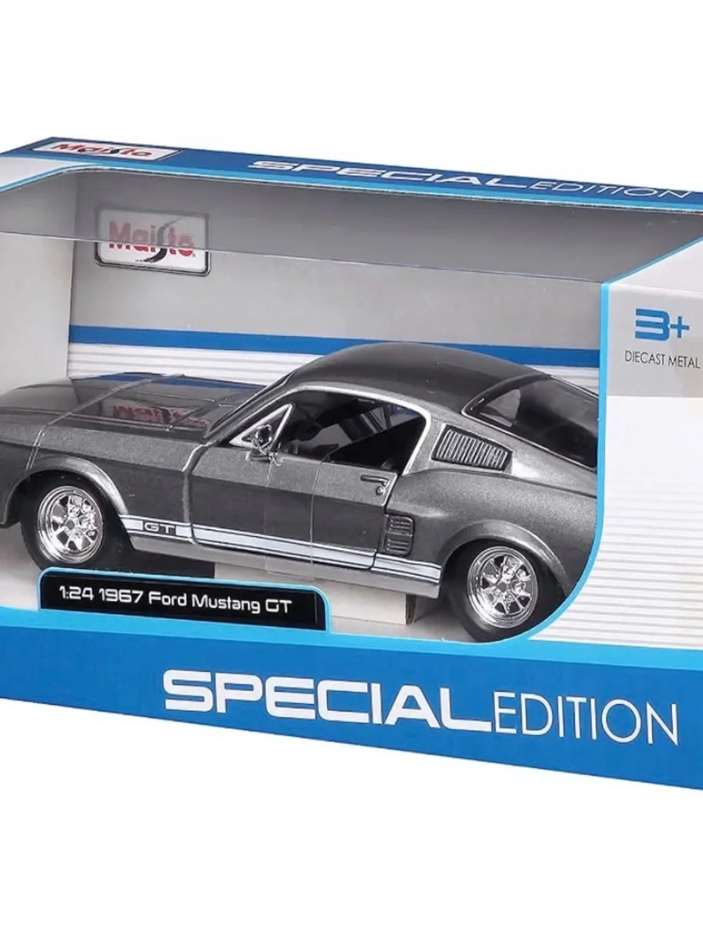 Special Edition 1967 Ford Mustang GT Die-Cast Toy Car - Gray
